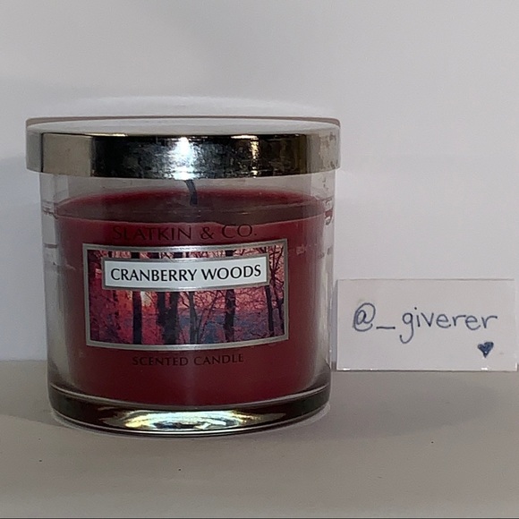 RARE 25-40 Hrs Cranberry Woods Candle 🕯Single Wick Bath & Body Works - Picture 2 of 11